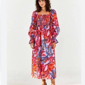 NWT Farm Rio Coloured Bananas Maxi Dress